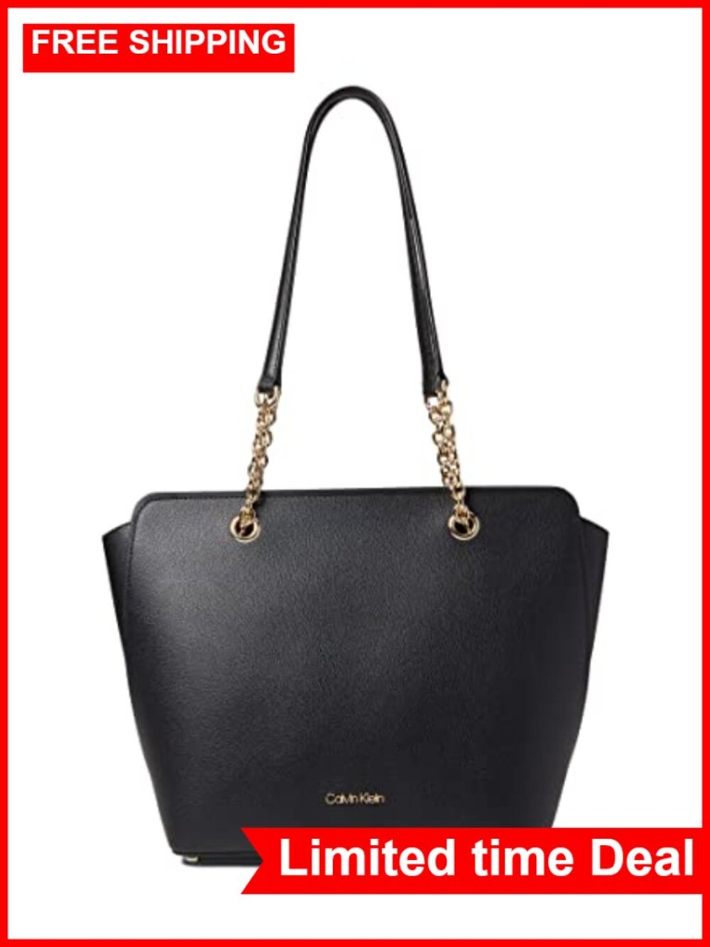 Vegan Leather Chain Tote Top Zip Satchel Travel Handbag